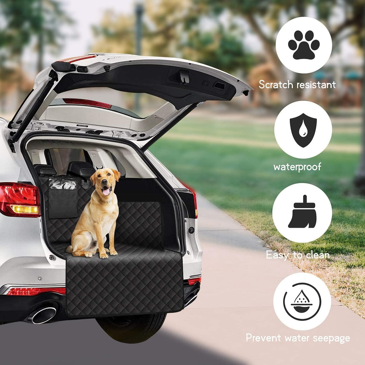 Kofferraumschutz Hund mit Seitenschutz & Ladekantenschutz für Auto SUV