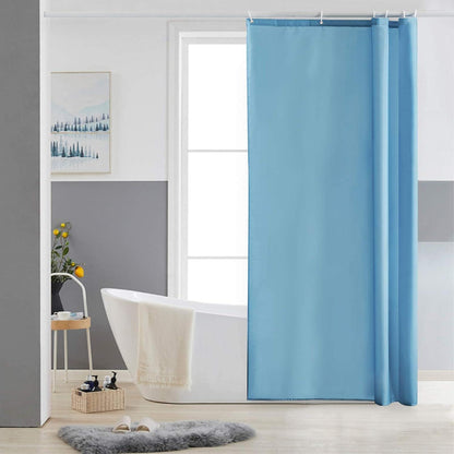 Schmaler Duschvorhang Polyester Hellblau 100x200 für Eck Dusche mit 6