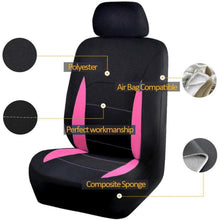Auto Sitzbezüge Universal Set Rosa Schwarz 5-teilig
