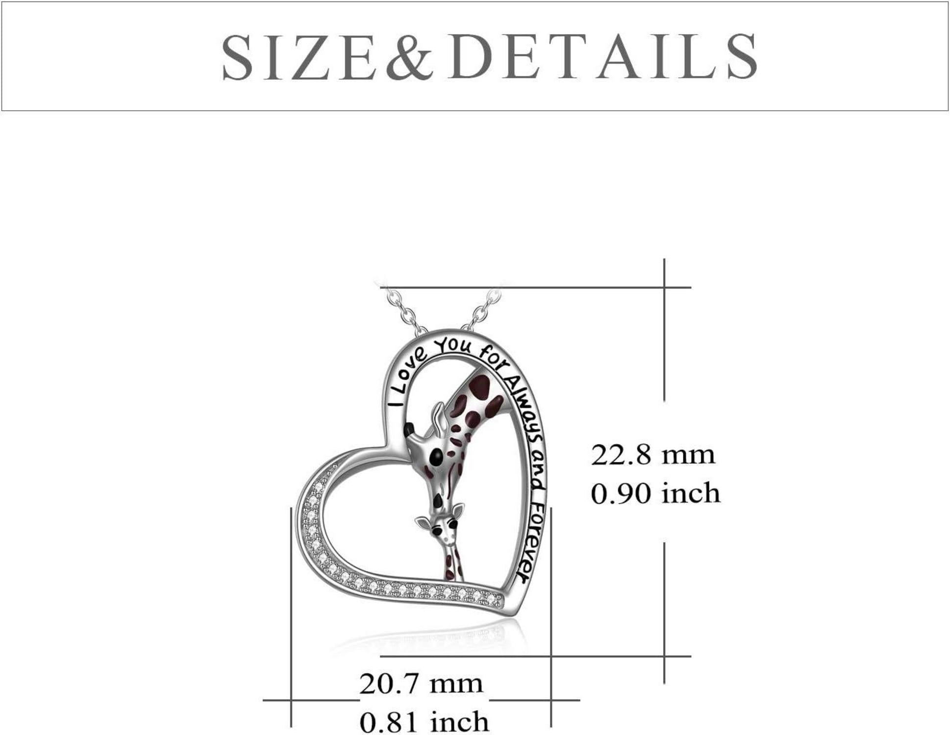 Mutter Tochter Giraffen Halskette 925 Sterling Silber Muttertag Geschenk
