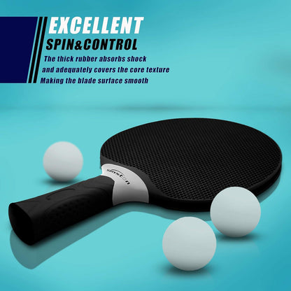 Tischtennisschläger Set mit Bällen und Taschen, Ping Pong Paddel Kit