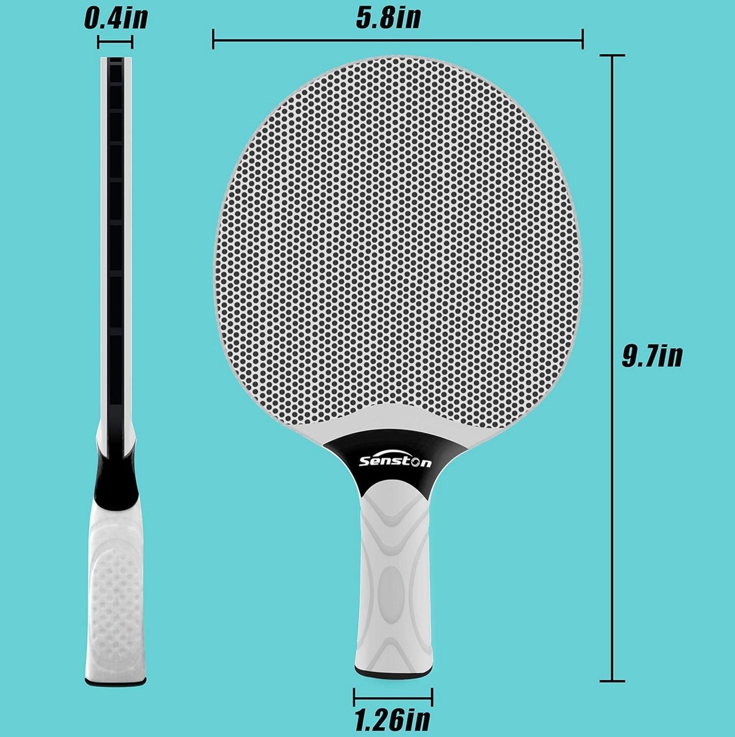 Senston Tischtennisschläger Set 4 Schläger 6 Bälle Taschen