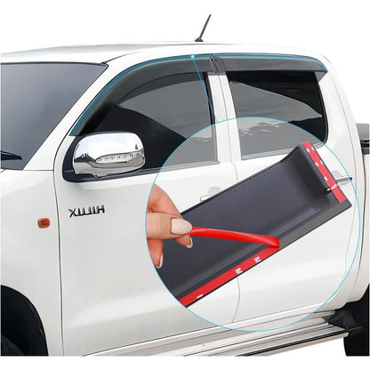 Windabweiser Toyota Hilux Vigo 2005-2014 Smoke Schwarz