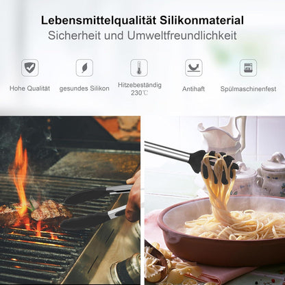 Silikon Küchenhelfer Set 25-teilig Edelstahlgriff