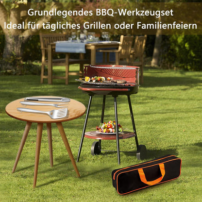 Herogo Grillbesteck Set Edelstahl BBQ Zubehör Tragetasche Männer Geschenk