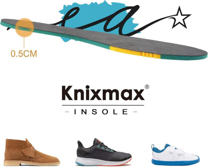 Knixmax Memory Foam Einlegesohlen Gr.28-46EU Grau Grün