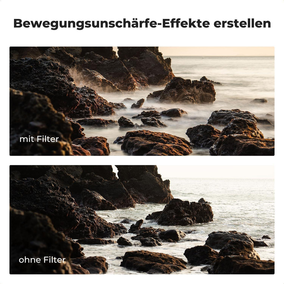 Variabler ND-Filter 72mm ND2-400 mit Hebel und Tasche