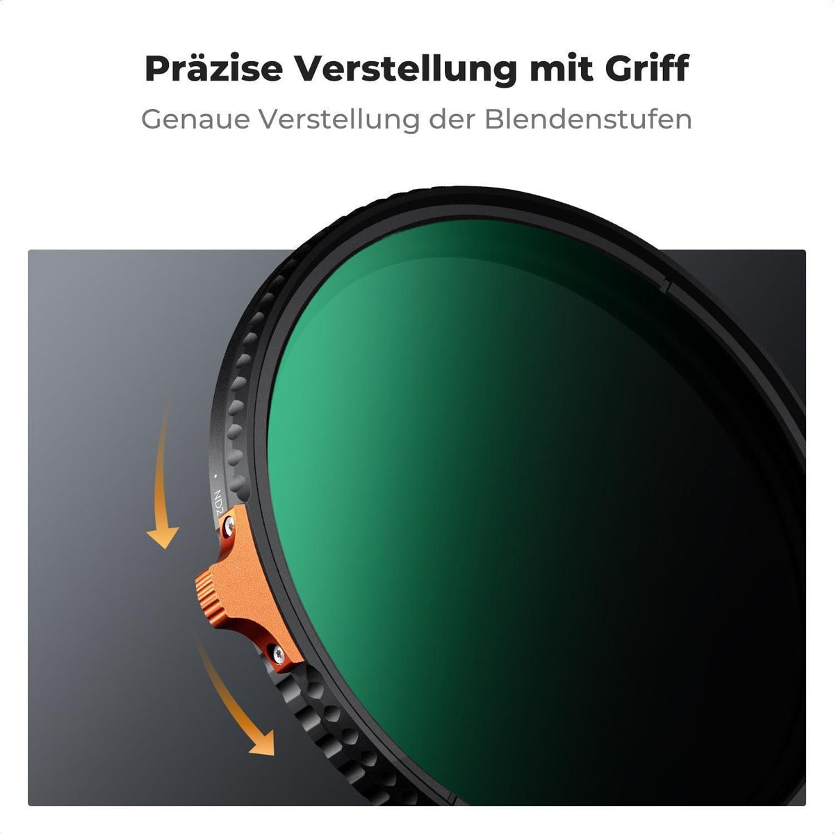 Variabler ND-Filter 72mm ND2-400 mit Hebel und Tasche