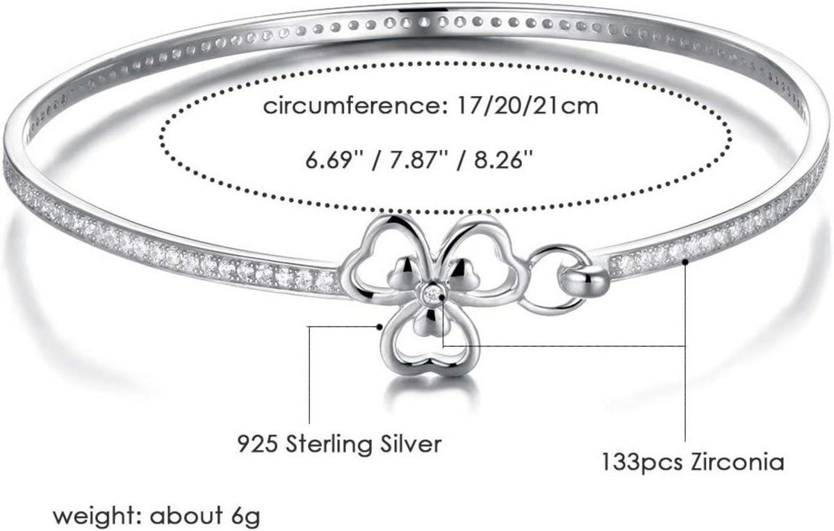 Armband Damen Silber 925 Zirkonia Kristall Blumen Geschenke