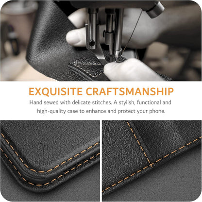 Handyhülle Xiaomi Poco X3 Pro NFC Leder Schwarz Flipcase