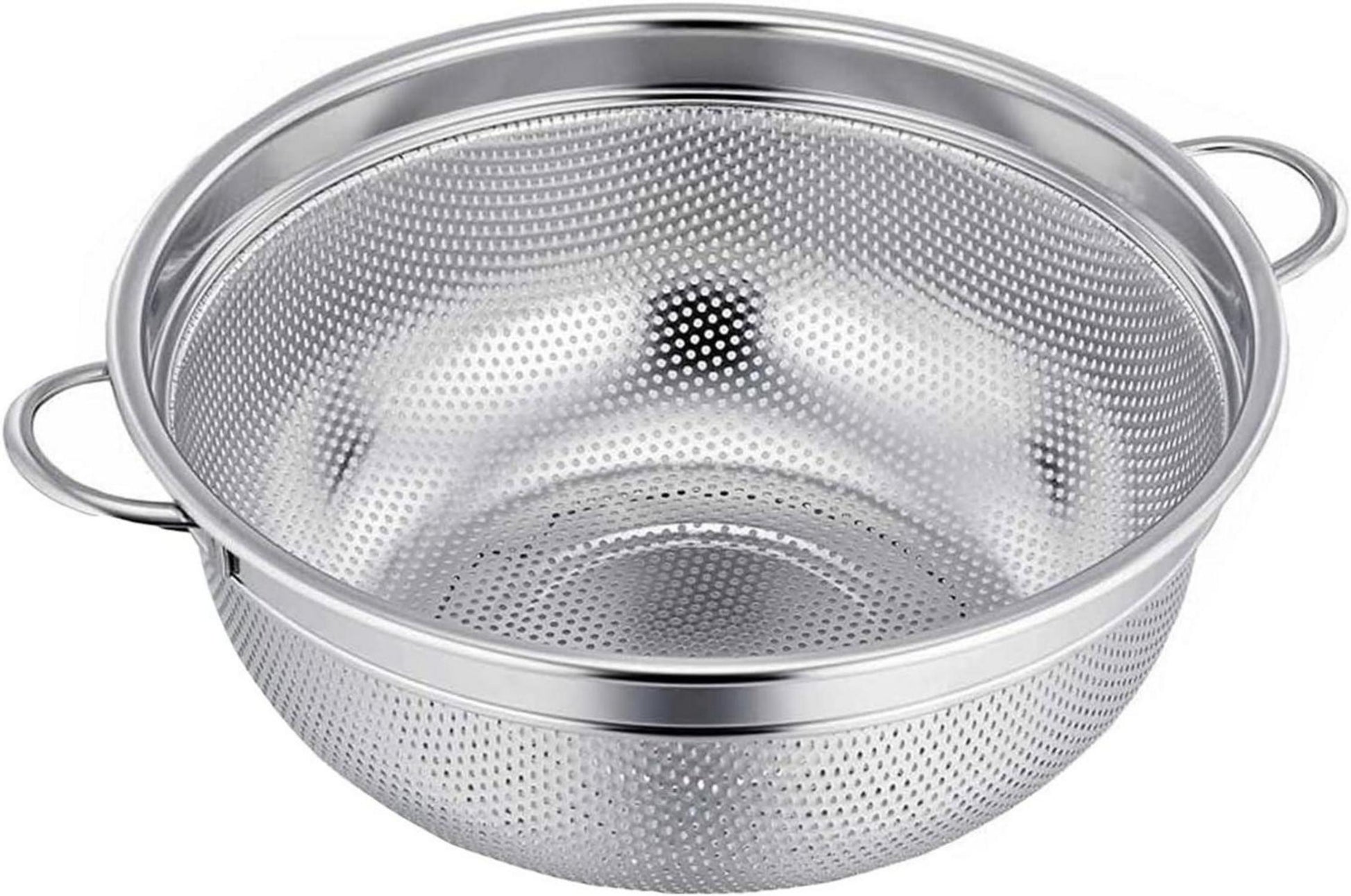 Edelstahl Nudelsieb mit Griffen, 20cm Mikroperforiertes Küchensieb