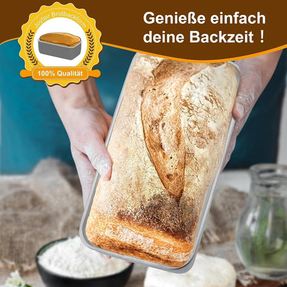 Edelstahl Brotbackform Königskuchenform 2er Set 23cm Gesund Spülmaschinenfest
