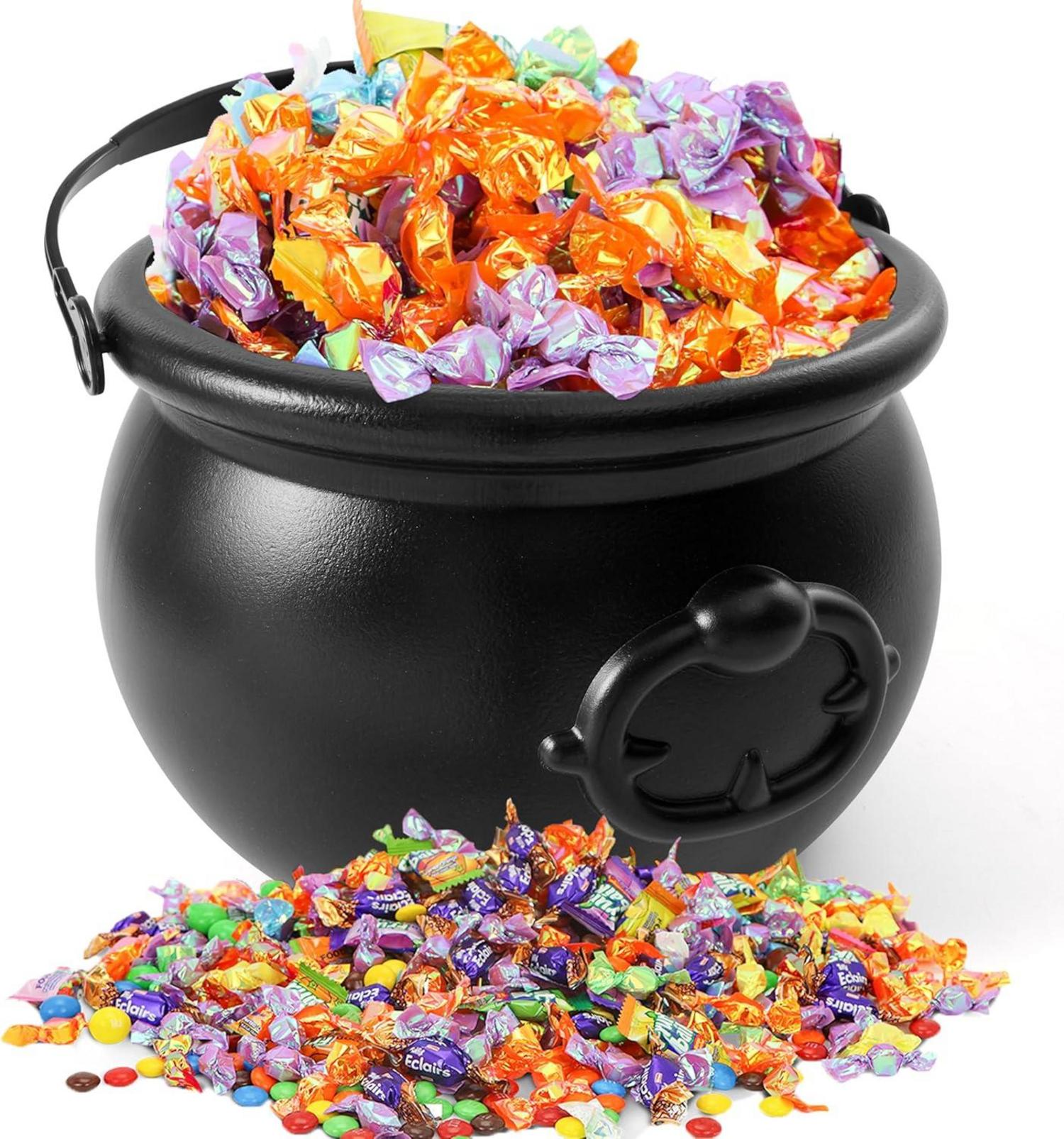 Großer Schwarzer Halloween-Kessel 19,1 cm Süßigkeiten Eimer
