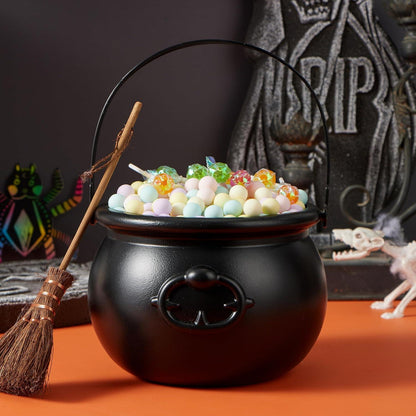Großer schwarzer Halloween-Kessel 19,1 cm Süßigkeitenhalter Eimer
