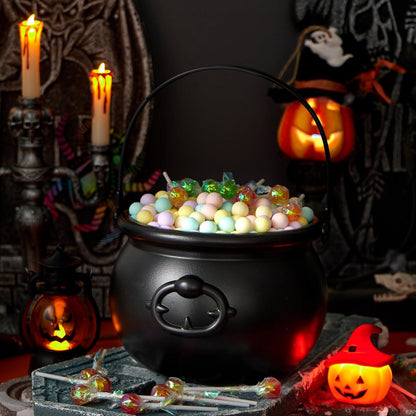 Großer Schwarzer Halloween-Kessel 19,1 cm Süßigkeiteneimer Hexenkessel