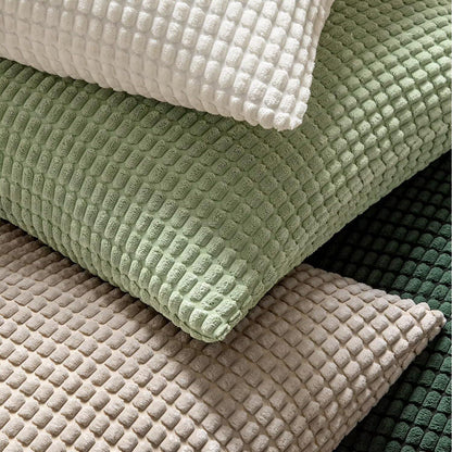 Kord Kissenbezug 35x35 Sandfarbe 2er Set
