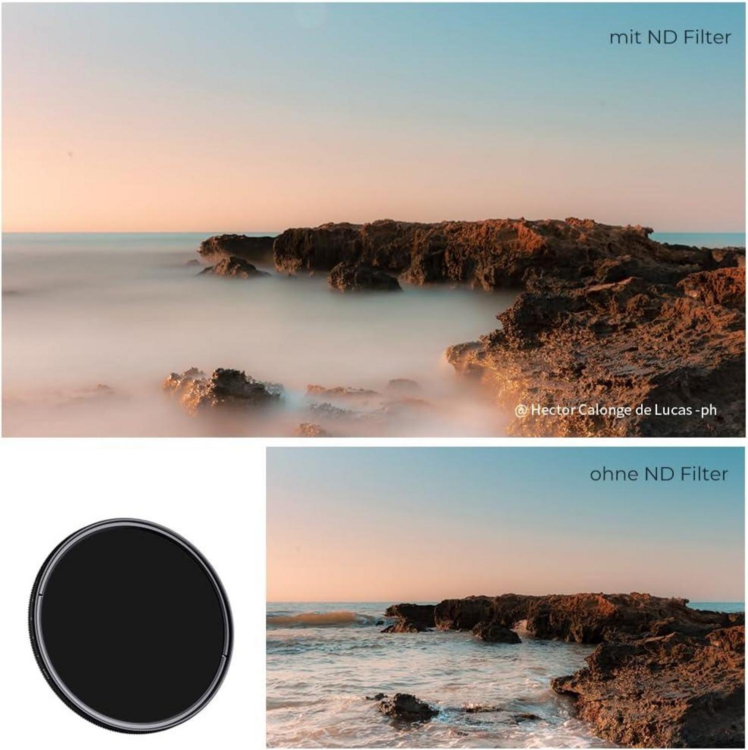 39mm Variabler ND2-400 Slim Graufilter für Langzeitbelichtung