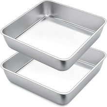 Quadratische Kuchenform Edelstahl 2er-Set 23.5x23.5x5cm