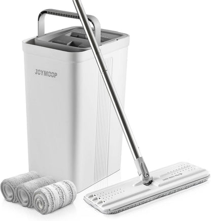 Mopp und Eimer Set mit Wringer für Zuhause inkl. 3 Mopp-Pads