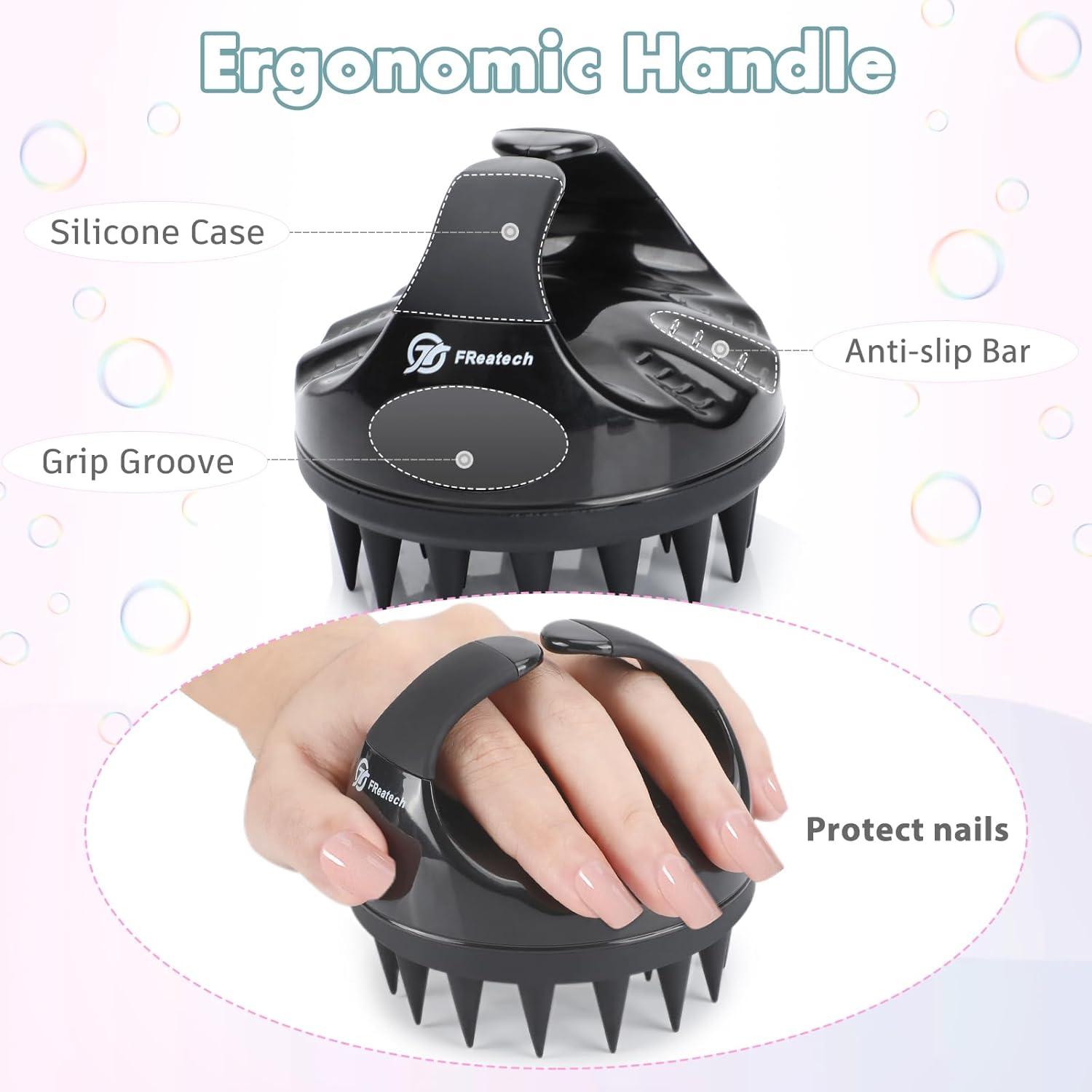 Ergonomische Massagebürste mit Silikonborsten Haarpflege