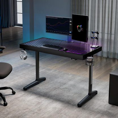 Gaming Tisch 110cm mit Music Reactive RGB LED-Beleuchtung