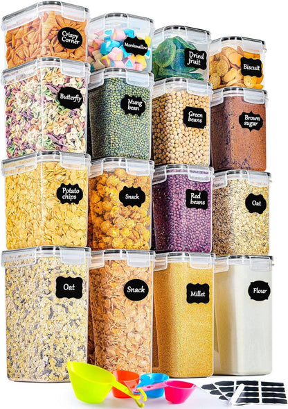 Luftdichte Vorratsdosen 16er Set Müsli Mehl Kaffeebohnen