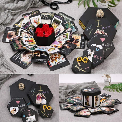 DIY Explosionsbox Fotoalbum Scrapbook Geschenk Muttertag Hochzeit