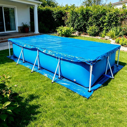 Rechteckige Poolabdeckung 400x211 cm, Wasserdicht & Winddicht