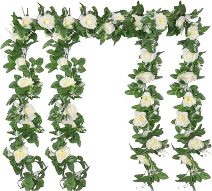 Künstliche Rosen Girlande Seidenblumen Hängend Hochzeit Garten Deko