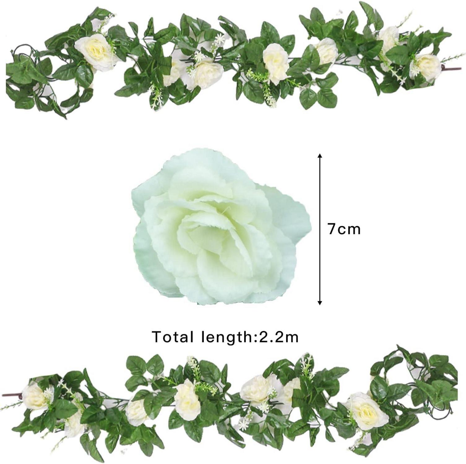 Künstliche Rosen Girlande Seidenblumen Hängend Deko