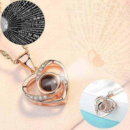 Handgefertigte Rosenschmuck-Geschenkbox mit Infinity-Halskette