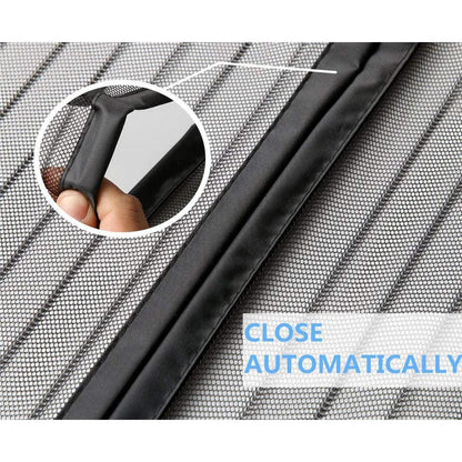 Magnetischer Fliegengitter Türvorhang für Balkon und Terrassentür, Schwarz 90x230cm