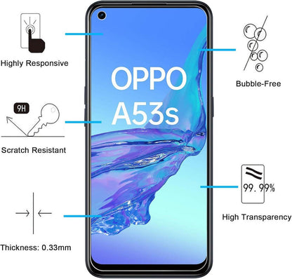 Panzer Schutzglas Oppo A53/A53s 2 Stück 9H Härte
