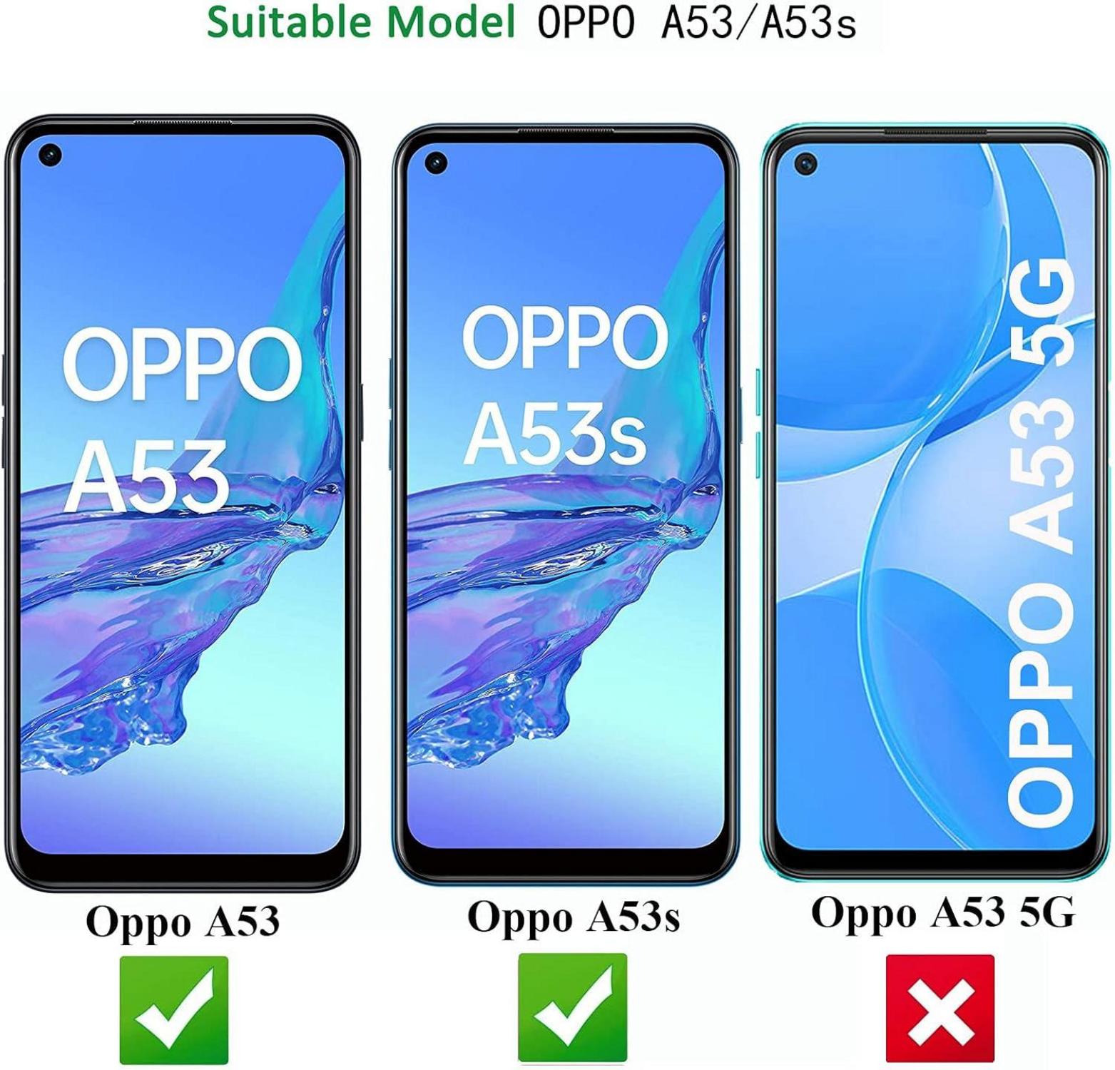 Panzer Schutzfolie für Oppo A53/A53s, 2er Pack, 9H Härte, HD Displayfolie