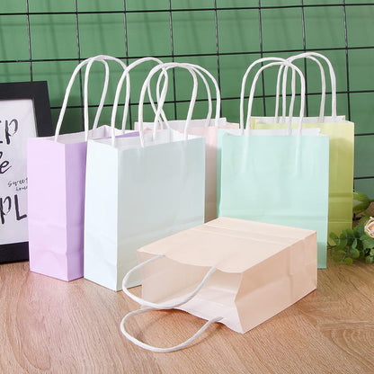 24er Pastellfarbene Papiertüten Geschenktüten für Weihnachten Hochzeit Geburtstag