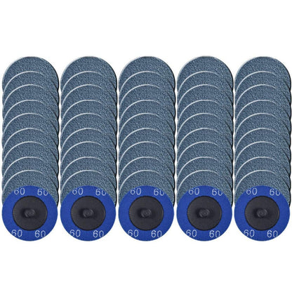 Schnellwechsel-Schleifscheiben 50er Set P60 5,1 cm Zirkonia