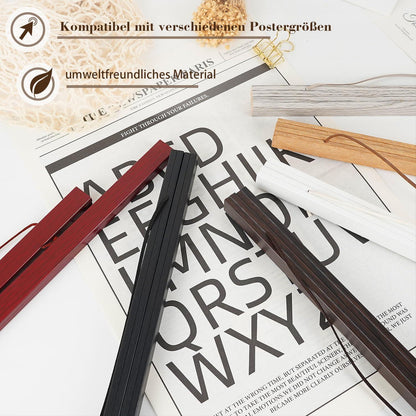 Magnetische Posterleiste aus Holz 35cm Schwarz