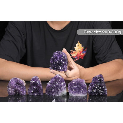 Natürlicher Amethyst Druse Groß Kristall Cluster Quarz Stein