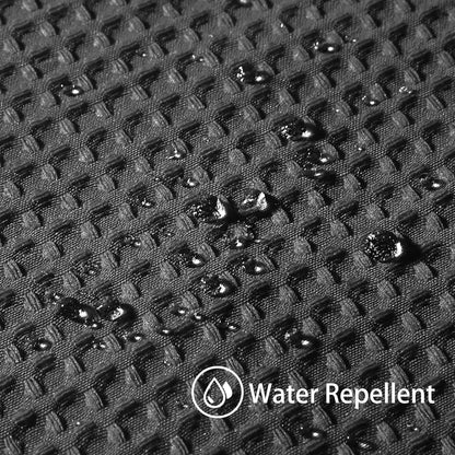 Waffel Textil Duschvorhang Anti Schimmel Set Wasserdicht Black 182 x