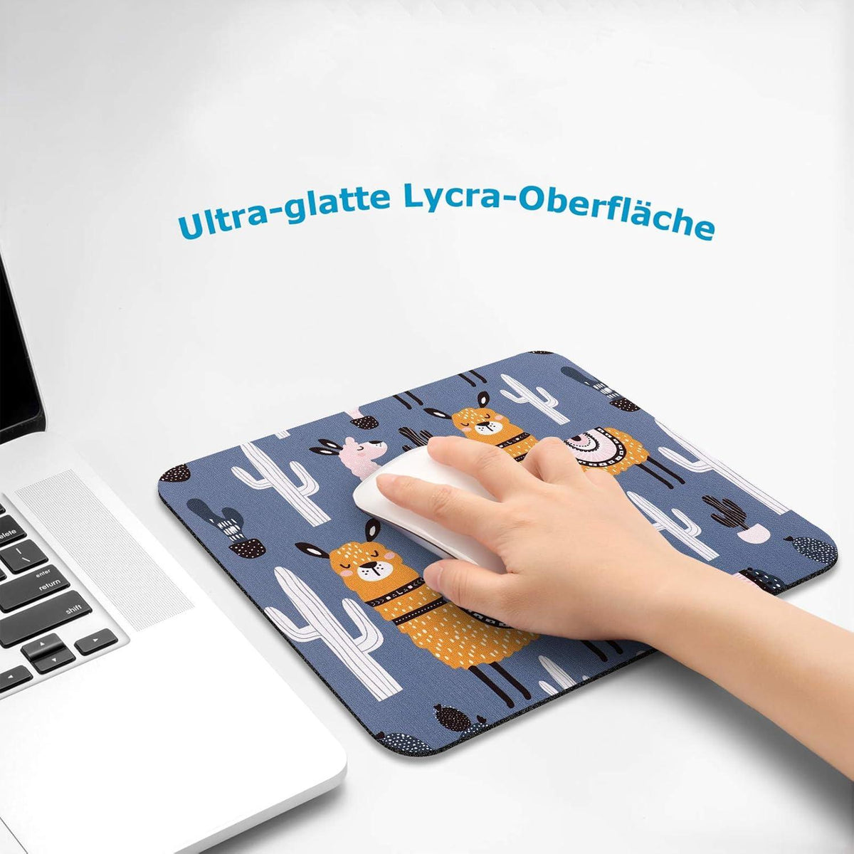 Office Mousepad Cute Alpaka Motiv 240x200 mm - Rutschfeste Unterseite