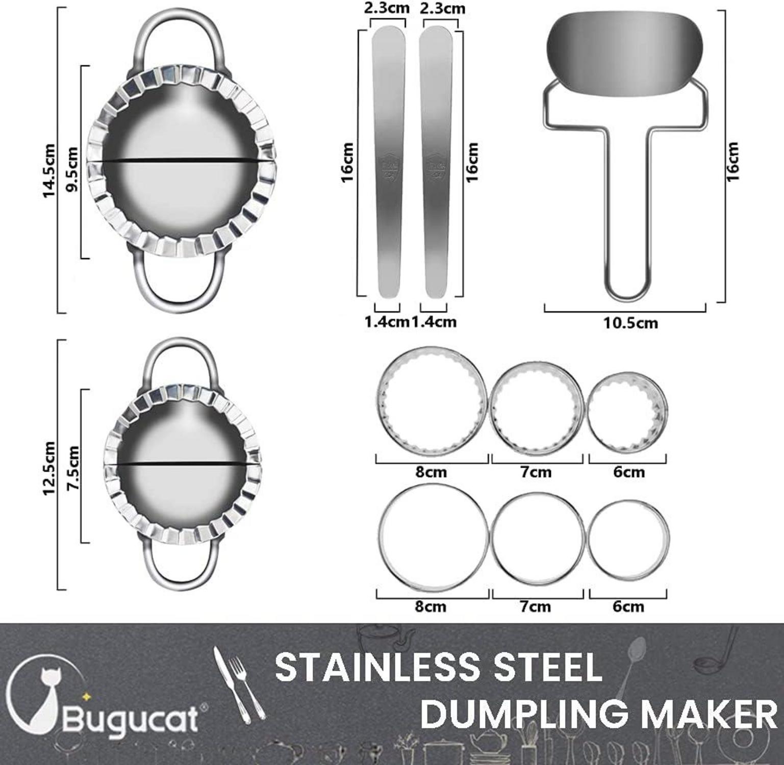 Bugucat Edelstahl Dumpling Maker Set 11-teilig Langlebig und