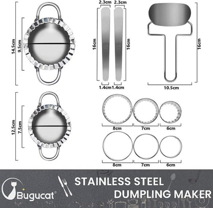 Bugucat Edelstahl Dumpling Maker Set 11-teilig Langlebig und