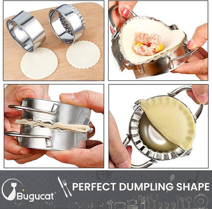Bugucat Dumpling Maker Set 11-teilig Edelstahl Teigtaschenformer Ravioli Ausstecher