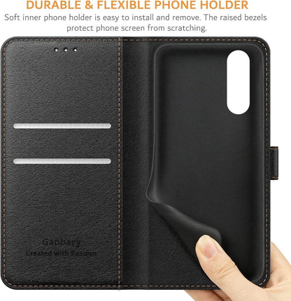 Handyhülle für Sony Xperia 10 III - Leder Flipcase mit