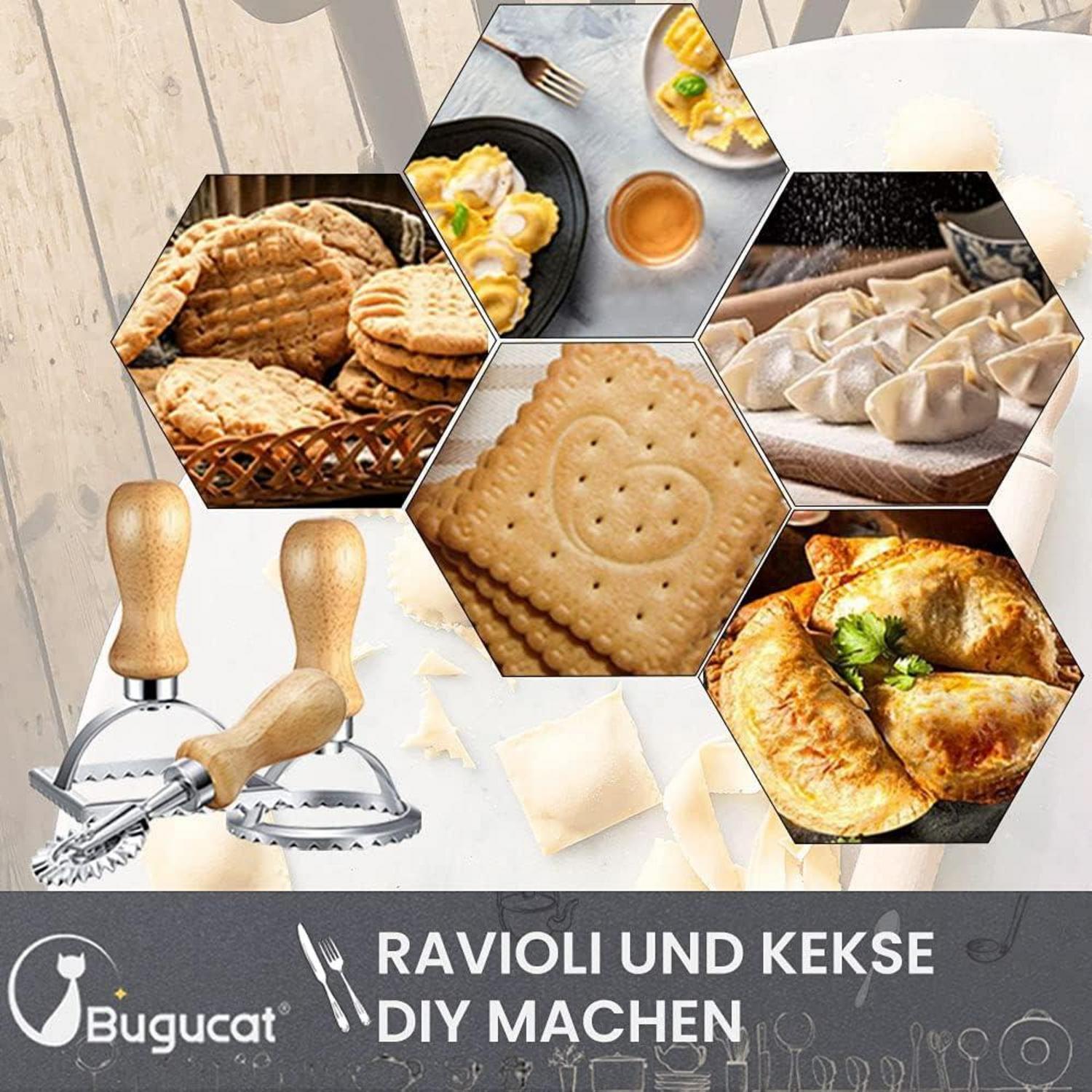 Ravioli-Ausstecher Former Teigtaschenrad Set 3er Pack