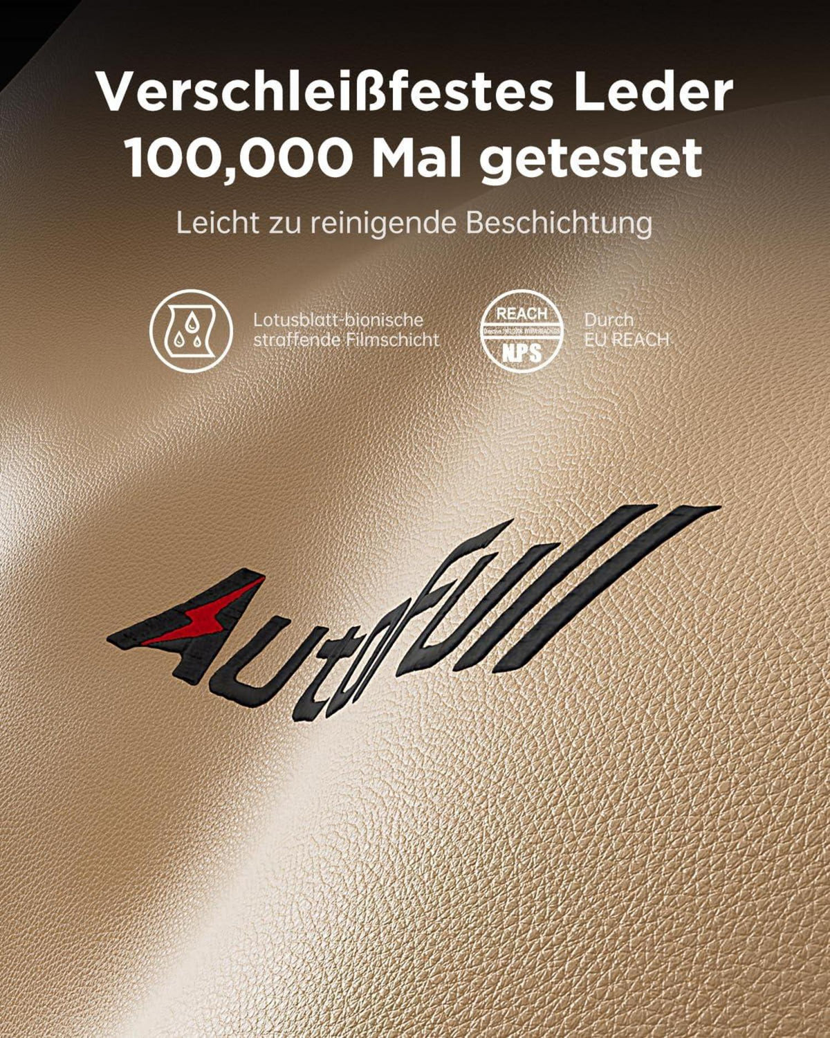 AutoFull C3 Gaming Stuhl Lordosenstütze Höhenverstellbar Fußstütze 150kg PU