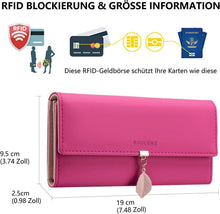 Damen RFID Geldbörse aus Kunstleder mit Großer Kapazität