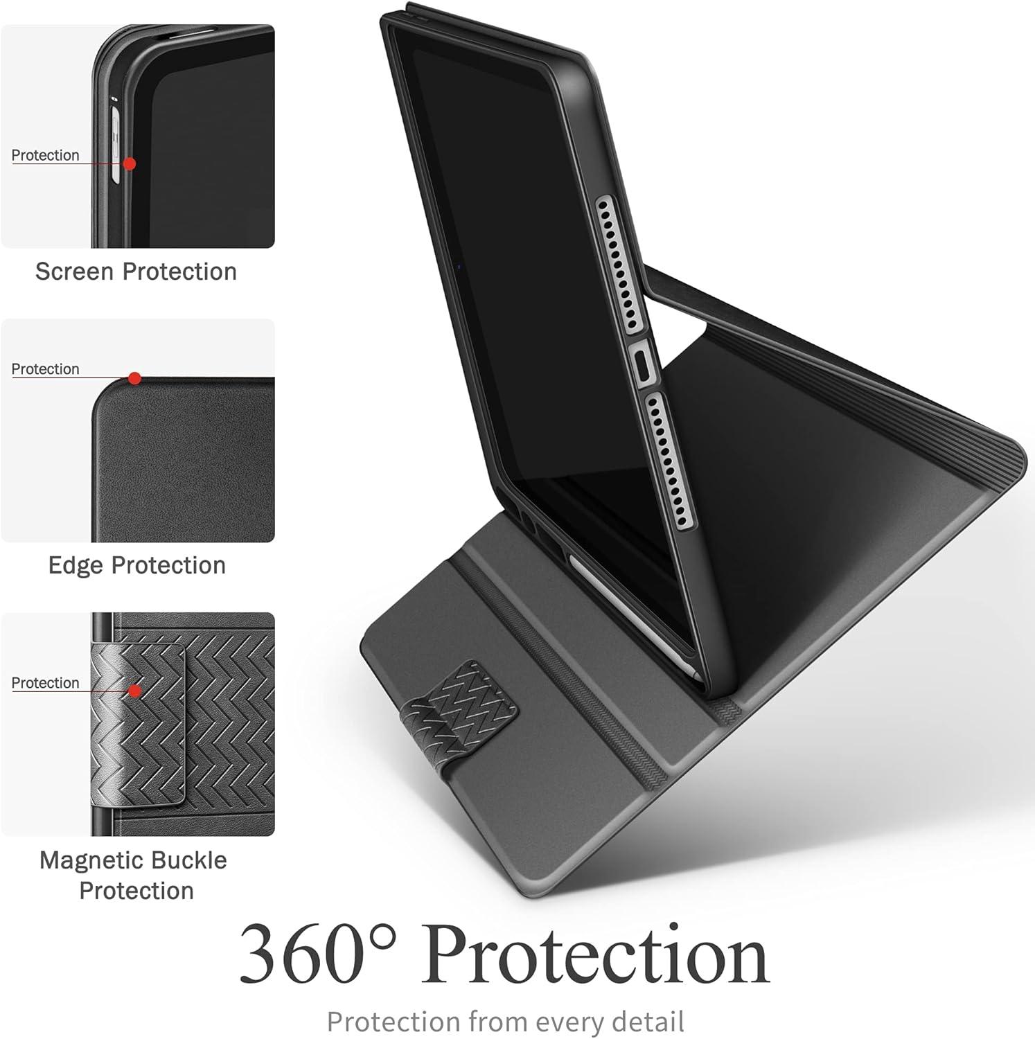 AUAUA iPad 9.7 Zoll 2018/2017/Pro/Air Hülle mit Stifthalter Grau