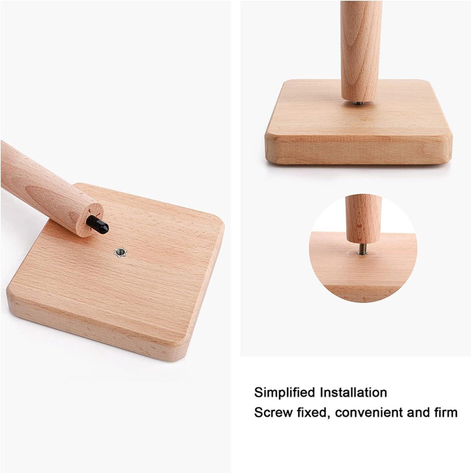 Dicunoy Holz Küchenrollenhalter 3er Set vertikaler Papierhandtuchhalter
