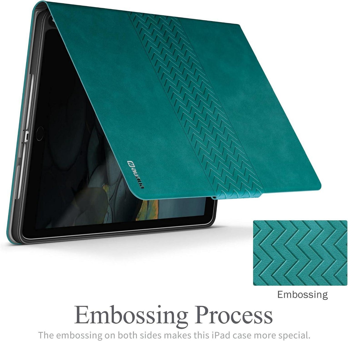 iPad 9.7 2018/2017 Pro Air 2/Air 1 Hülle Grün Magnetic Lederhülle